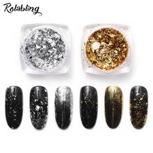 1 Pot Gold Silver Nail Sequins Powder Magic Mirror Glitters Flakes Nail Glitter Aluminum Irregular Sequins Nail Art Decoration 2024 - buy cheap