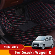 Tapetes personalizados Para Suzuki Wagon R 2019 2018 2017 2016 2015 2014 2013 2012 2011 2010 2009 2008 2007 Tapetes Do Carro de Couro Capa 2024 - compre barato