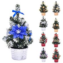 20cm Mini Artificial Christmas Tree With Flower Pot Desktop Small Xmas Tree Ball Star Ornaments Christmas Decorations For Home 2024 - buy cheap