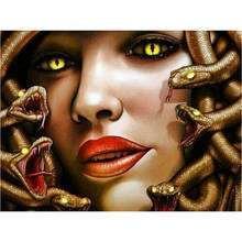 5d алмазная картина женщина змея картина полный квадратный стикер вышивка мозаикой из стразов ремесла вышитое домашнее украшение 2024 - купить недорого