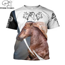 PLstar Cosmos-camisetas con estampado 3d de carreras de caballos, camisetas 3d de edición limitada, camisetas divertidas de manga corta Harajuku de verano, streetwear-1 2024 - compra barato