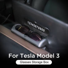 Suitable For Tesla Model 3 Special Glasses Case Glasses Storage Box Sunglasses Box Parking Card Storage Box Car Interior 2024 - buy cheap