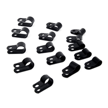 50pcs ID: 3.2mm 1/8" R-Type CC Nylon Plastic Cable Clamps Cable Clips Winder Drop Wire Holder Screw Installation Reusable Black 2024 - buy cheap