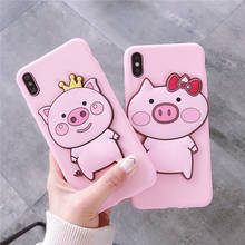 Cute Cartoon Crown Pig Case for Samsung Galaxy Note 3 4 5 8 10 20 M10 M21 M30S M40 M51 M60S M80S Lovely Bowknot TPU Soft Cover 2024 - buy cheap