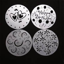 4Pc/lot Plastic Cake Stencils Flower Spray Stencils Birthday Cake Mold Decorating Bakery Tools DIY Mould Fondant Template 2024 - buy cheap