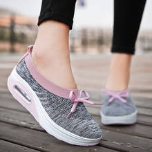 Women Sneakers Female Knitted Vulcanized Shoes Casual Slip On Ladies Flat Shoe Mesh Trainers Soft Walking Footwear Zapatos Mujer 2024 - buy cheap