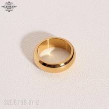 LESIEM летнее стильное Золотое обручальное кольцо из вермили для женщин и мужчин, круговое геометрическое Опаловое модное ювелирное изделие 2024 - купить недорого