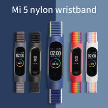 Ремешок нейлоновый для mi band 6, спортивный браслет для наручных часов, ремешок для xiaomi Mi band 5 4 3 2024 - купить недорого