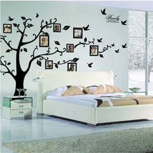 Pegatina 3D en la pared, marco de fotografías que, decoración del hogar, familia, vinilo de pared de árbol 2024 - compra barato