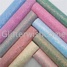 Glitterwishcome 21X29CM A4 Size Synthetic Leather, Sprinkle Chunky Glitter Leather, Faux Leather fabric Vinyl for Bows, GM757A 2024 - compre barato