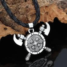 Odin Symbol Necklace Vintage Myth Viking Double Axe Pendant Classic Trendy Men's Couple Models Amulet Necklace Gifts Accessories 2024 - buy cheap