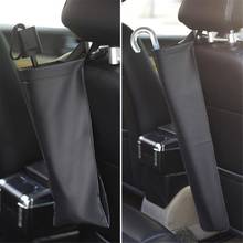 Автомобильный держатель для зонта, сумка для хранения из искусственной кожи, держатель для автомобильного сиденья, складной органайзер для автомобильного сиденья, подвесная сумка 2024 - купить недорого