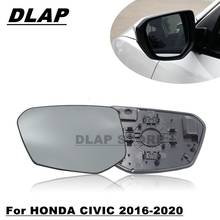 Carro para honda civic 10th geração 2016 2017 2018 2019 2020 fc1 fc7 porta exterior espelho retrovisor lente espelho lateral vidro 2024 - compre barato