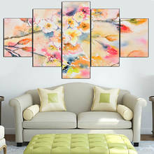 Moderno aquarela flores pintura de parede flores impressão posters na lona imagem da parede para sala estar quarto decoração casa presente 2024 - compre barato