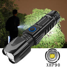 powerful flashlight zoomable XHP90 LED Flashlight USB Rechargeable 26650 Flashlight Torch 5 Modes Lanterna Use 26650 for Hunting 2024 - buy cheap