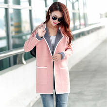 2020 Spring Autumn Women's Korean Slim Sweater Jacket Fashion Medium length Female Long Sleeve Cardigan Large Size 4XL Sweater 2024 - buy cheap