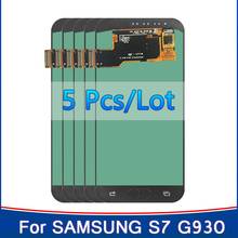 Pantalla LCD oled para Samsung Galaxy S7, digitalizador con montaje de pantalla táctil, reemplazo para G930, G930F, 5 unids/lote 2024 - compra barato