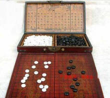 YM Wholesale cheap Chinese Go Game Set Leather Box Goban Board and Stones 2024 - buy cheap