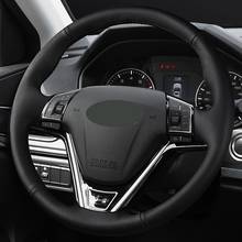 DIY Black Faux Leather Car Steering Wheel Cover For Great Wall Haval New Hover H6 Hover H1 Tiguan Non-slip And Comfortable 2024 - buy cheap