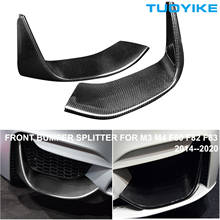 Car Styling Real Carbon Fiber Front Bumper Splitter Exterior Moulding For BMW M Series M3 Sedan F80 M4 Coupe F82 F83 2014-2020 2024 - buy cheap