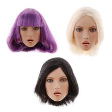 1/6 Scale Action Womens Figure Dolls Head with Hair Sculpt Parts Replacement 2024 - buy cheap