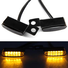 Pisca-pisca universal led para seta de motocicleta, 2 peças, luzes indicadoras, âmbar, yamaha mt 07, r6, ybr 125, tmax 530, drag star 650, xvs 2024 - compre barato