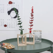 Tubo de teste vaso vidro artesanal quadro de madeira arte terrário hidropônico flores vasos bonsai ornamentos mesa decoração para casa suprimentos 2024 - compre barato