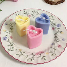 Molde de vela hecho a mano, fabricación de velas 3d, molde de acrílico de plástico con forma de corazón, Diy, jabón, pastel 2024 - compra barato