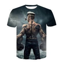 popeye series t shirt anime 3D printed T shirt Fashion cool tshirt hip hop streetwear Short sleeve casual summer off white tops 2024 - buy cheap