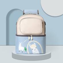 Mochila fresco-mantendo à prova dwaterproof água bloco de gelo caixa de almoço térmica para o almoço mochila de viagem mamãe saco de enfermagem cuidados com o bebê 2024 - compre barato