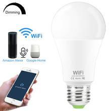 Wi-Fi умный светодиодный Лампа 15 Вт E27 B22 Smart WiFi светильник 110V 220V SMD 2835 приложение Управление светодиодный светодиодные лампы работать с Amazon Alexa и Google Home 2024 - купить недорого