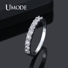 UMODE Trendy Eternity Wedding Band Ring Cubic Zirconia Luxury Engagement Rings for Women Bridal Finger Jewelry Drop Shipp UR0585 2024 - buy cheap