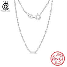 ORSA JEWELS  Unique Design Bar Cable Chain Necklace  925 Silver Exquisite Necklace Woman Man Jewelry Gift Drop Shipping OSC28 2024 - buy cheap