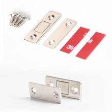 Punch-free 3/6pcs Strong Door Closer Magnetic Door Catch Latch Door Magnet for Furniture Cabinet Cupboard with Screws Ultra Thin 2024 - buy cheap