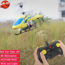 2.4G 4CH Metal Alloy Altitude Hold Hovering Aircraft Mini RC helicopter Toy One key take off With Flash Led Light RC Toy kid gif 2024 - buy cheap