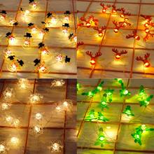 Battery Snow Flakes String Light  Merry Christmas Decorations For Home Christmas Ornament Navidad 2021 new year 2022 gifts  Xmas 2024 - buy cheap