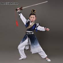 2021 children chinese traditional kung fu uniforms martial arts costume sets for kids wushu embroidery performance clothing 2024 - buy cheap