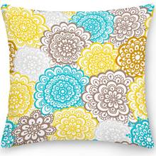 Double Sides Ethnic Flower Bohemian Pillow Case Polyester Square Cushion Cover Throw Pillow Office Sofa Pillow Home Decoration 2024 - buy cheap