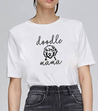 Goldendoodle Mama летняя футболка с принтом, Женская хлопковая забавная футболка с круглым вырезом и коротким рукавом, Женский Топ, свободная футболка, женская черная, белая 2024 - купить недорого