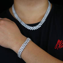 Men Hip Hop Cuban Chain Necklace Iced Out Shiny 5A Cubic Zircon Big Heavy Bling Cz Male Boy Chocker Jewelry Rock Punk Width 15mm 2024 - buy cheap