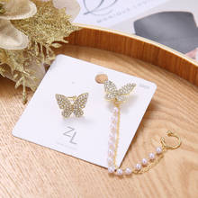 DAXI 2021 Fashion Butterfly Clip Earrings Ear hook Stainless Steel Ear Clips Double pierced Earring Earrings Women Girls Jewelry 2024 - buy cheap