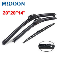 MIDOON Wiper Front & Rear Wiper Blades Set Kit For Ssangyong Rexton MK1 2002-2017 Windshield Windscreen 20"20"14" 2024 - buy cheap