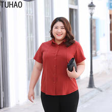 Tuhao verão formal escritório senhora ol blusa coreano moda tamanho grande 7xl 6xl 5xl lapela camisa feminina solta camisa casual topo wm51 2024 - compre barato