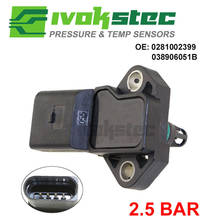 Sensor de presión Turbo para coche, accesorio con mapa de 2,5 bares, para Skoda Fabia Superb Yeti, Octavia Praktik 1,4 1,8 1,9 TDI 038906051B, más nuevo 2024 - compra barato