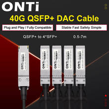 ONTi-Cable de cobre Twinax híbrido de alta calidad, 40G, QSFP + a 4xsfp + DAC, 0,5 M, 1M, 2M, 3M, 5M, 7M, fijación directa pasiva 2024 - compra barato
