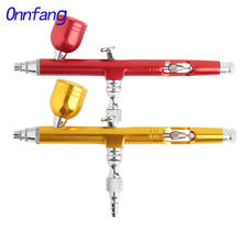 Onnfang-Juego de pistola de pulverización, de doble acción aerógrafo, ajuste de alimentación por gravedad, para cara, cuerpo, pintura, tatuaje, manguera de aire 2024 - compra barato