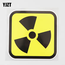 YJZT 12,4 см × 12,4 см радиоактивная опасность предупреждающий знак наклейка ПВХ автомобильная наклейка 12C-0073 2024 - купить недорого