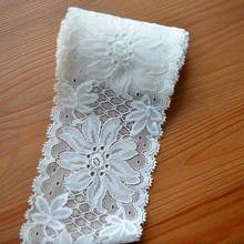 hot sale Smooth rice white stretch lace 8 cm wide lace accessories dress material G787 2024 - buy cheap