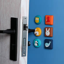 Cute Silicone Lock Protective Pad Door Crash Pad Wall Protector Door Handle Anti-Collision Rubber Pad Self Adhesive Door Stopper 2024 - buy cheap