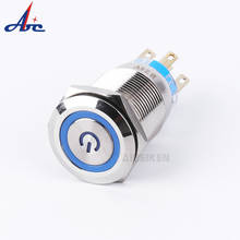 19mm 1NO1NC Ring Power Logo Led Illuminated Light Momentary Self-locking Waterproof Push Button Switch 5 Pin Terminal 2024 - buy cheap